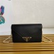 Prada Saffiano leather shoulder bag 1bd318 Black High