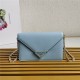 Prada Saffiano leather shoulder bag 1bd318 Blue High