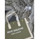 RIVE GAUCHE SMALL TOTE BAG IN LINEN AND LEATHER High