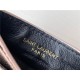 MONOGRAM CARD CASE IN GRAIN DE POUDRE EMBOSSED LEATHER Gold-Metal Pink High