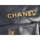 Chanel 22 SMALL HANDBAG Shiny Calfskin & Gold-Tone Metal AS3260 Navy High