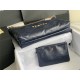 Chanel 22 MEDIUM HANDBAG Shiny Calfskin & Gold-Tone Metal AS3261 Navy High