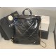 Chanel 22 BACKPACK Shiny Calfskin & Gold-Tone Metal AS3313 Black High