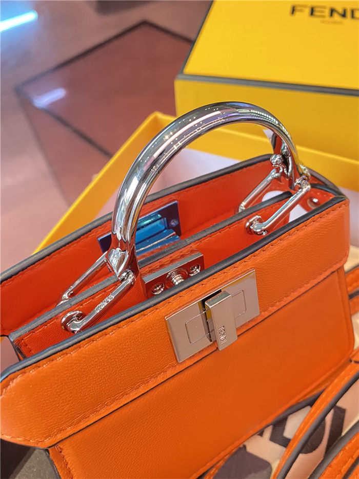 NANO PEEKABOO MAXI HANDLE nappa leather Orange High