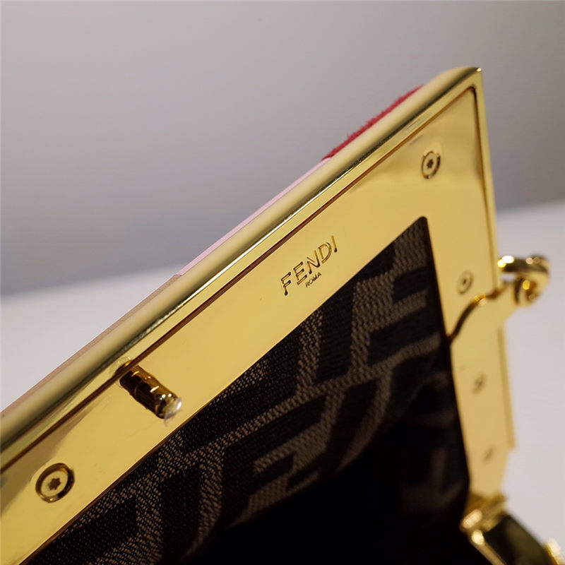 Fendi First Small Leather bag multicolor inlay High