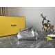 Fendi First Small Leather bag Silver wrinkle High