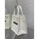 SMALL Dior BOOK TOTE D-Lace Embroidery with Macramé Effect High