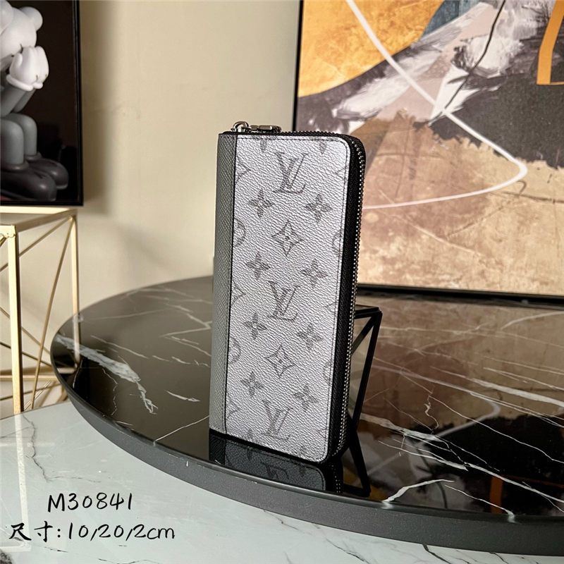 Louis Vuitton ZIPPY WALLET VERTICAL Monogram coated canvas and Taiga cowhide leather M30841 High