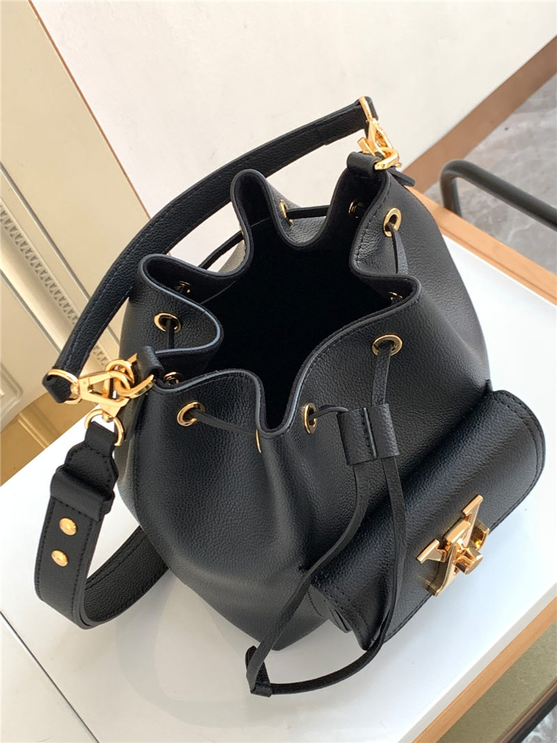 Louis Vuitton LOCKME BUCKET BAG Grained calf leather M57687 High