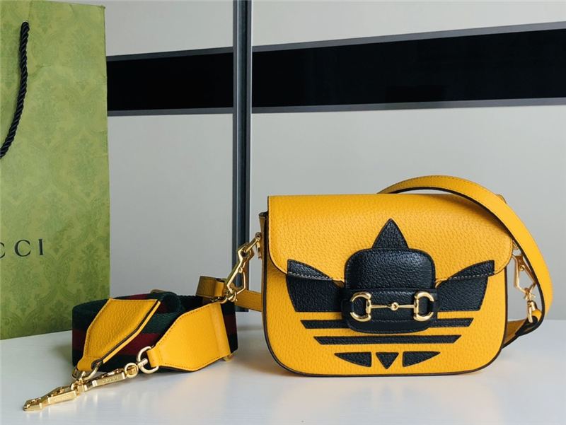 Adidas x Gucci Horsebit 1955 mini bag 658574 Yellow High