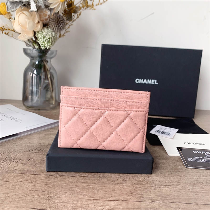 Chanel CARD HOLDER Grained Calfskin & Gold-Tone Metal AP2737 High