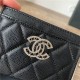 Chanel CARD HOLDER Grained Calfskin & Gold-Tone Metal AP2737 High