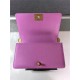 BOY Chanel HANDBAG Grained Calfskin Purple Anti-Gold Metal High