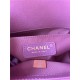 BOY Chanel HANDBAG Grained Calfskin Purple Anti-Gold Metal High