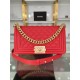 BOY Chanel HANDBAG Grained Calfskin Red Matt-Gold Metal High