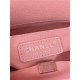 BOY Chanel HANDBAG Grained Calfskin Pink Anti-Silver Metal High