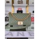 BOY Chanel HANDBAG Grained Calfskin Olive Matt-Gold Metal High