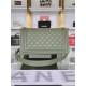 BOY Chanel HANDBAG Grained Calfskin Olive Matt-Gold Metal High