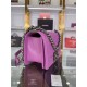 SMALL BOY Chanel HANDBAG Grained Calfskin Purple Anti-Silver Metal High