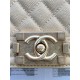 SMALL BOY Chanel HANDBAG Grained Calfskin Beige Matt-Gold Metal High