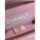 SMALL BOY Chanel HANDBAG Grained Calfskin Pink Matt-Gold Metal High