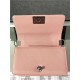 SMALL BOY Chanel HANDBAG Grained Calfskin Pink Anti-Silver Metal High