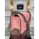 SMALL BOY Chanel HANDBAG Grained Calfskin Pink Anti-Silver Metal High