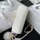 MINI FLAP BAG Lambskin, Strass & Gold-Tone Metal AS3239 White A