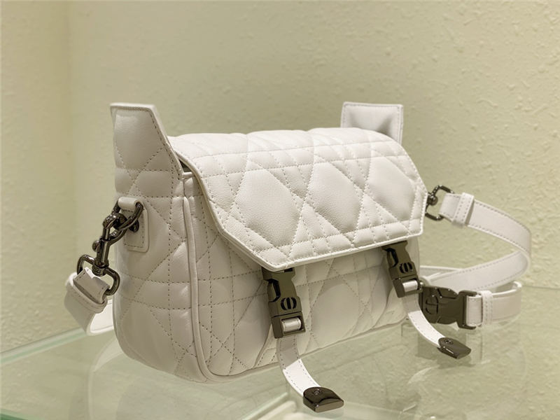 SMALL DiorCAMP BAG Calfskin White High