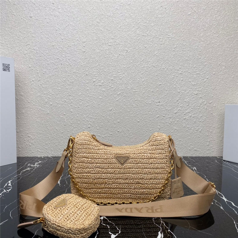 Prada Re-Edition 2005 raffia bag Natural High