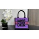 SMALL Dior BOOK TOTE Miss Dior Graffiti Embroidery High