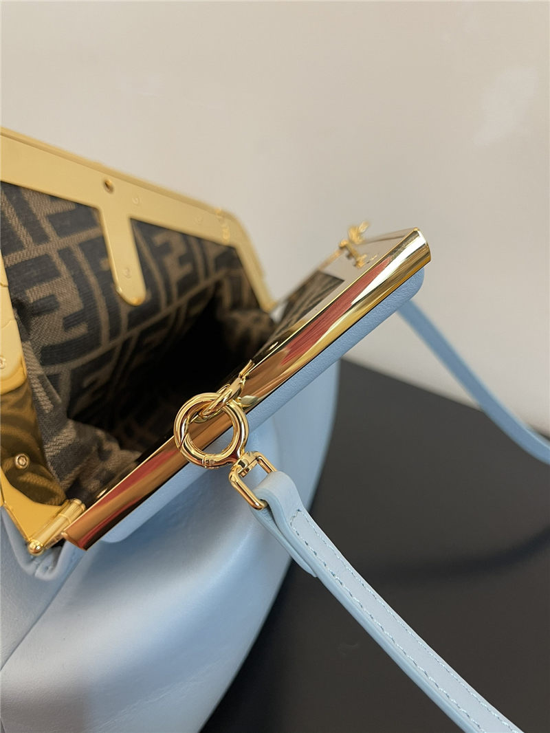 Fendi First Small Leather Bag Blue High