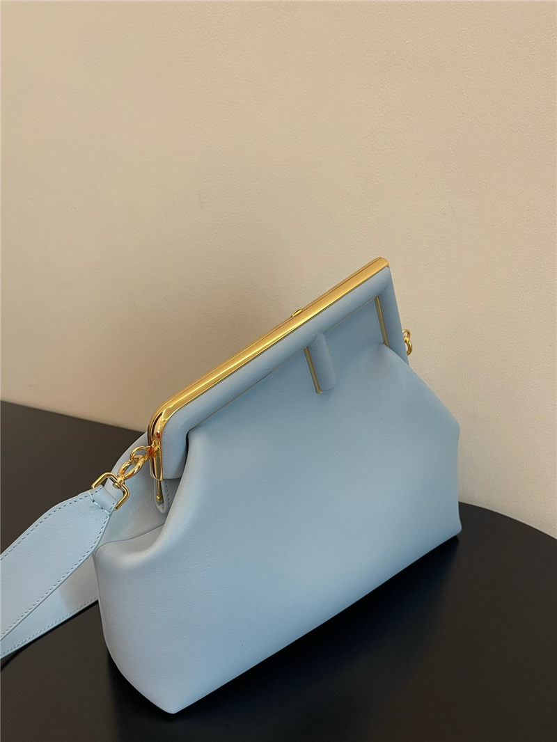 Fendi First Medium Leather Bag Blue High