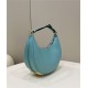 Fendigraphy Small Leather Bag Blue Green High