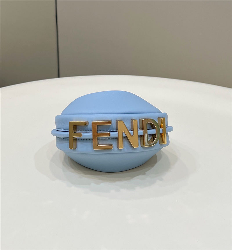 Fendigraphy Nano Leather Bag Blue High