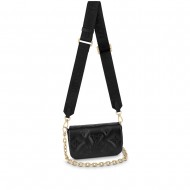 Louis Vuitton WALLET ON STRAP BUBBLEGRAM Monogram-embroidered, quilted calf leather Black M514398 High