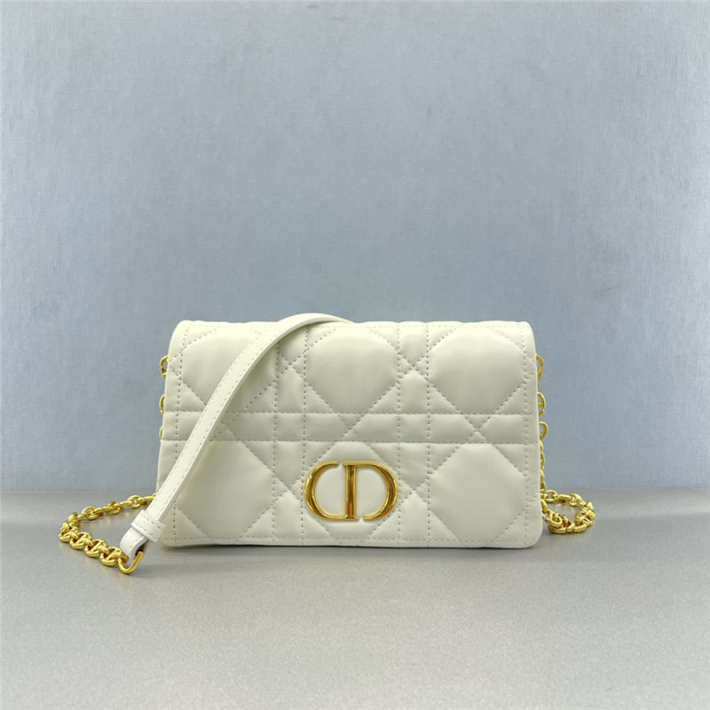 Dior CARO MACROCANNAGE POUCH Quilted Macrocannage Calfskin High