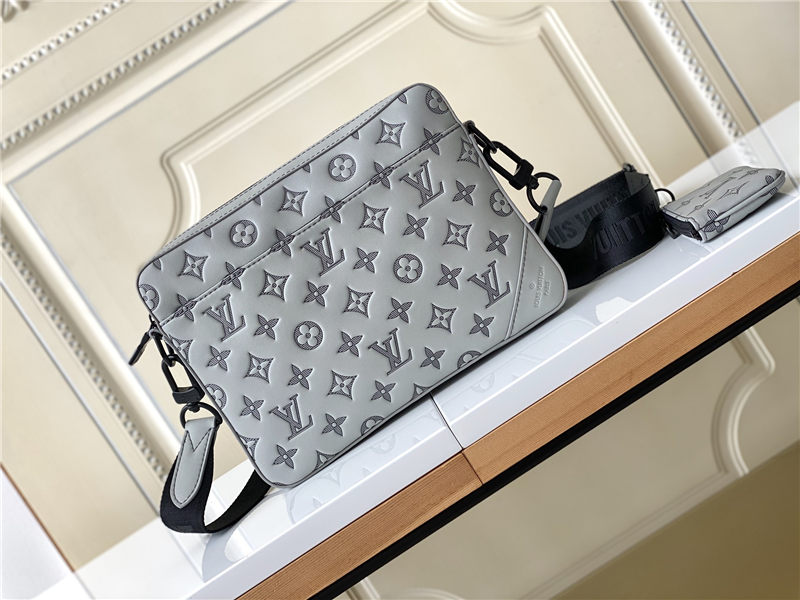 Louis Vuitton DUO MESSENGER Monogram Shadow calf leather High