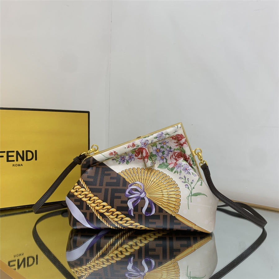 Fendi First Small Fendace Printed leather bag High