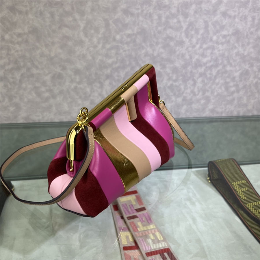 Fendi First Small Leather bag multicolor inlay High