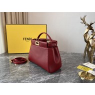 PEEKABOO ICONIC MINI leather bag Lambskin Burgundy High