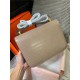 Hermes Constance 24cm Crocodile Leather Bag Silver/Gold Metal High