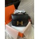 Hermes Constance 24cm Crocodile Leather Bag Silver/Gold Metal High