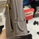 Hermes Kelly Pochette Bag Swift Leather Silver/Gold Metal WAX High