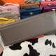 Hermes Kelly Pochette Bag Swift Leather Silver/Gold Metal WAX High