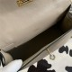 Hermes Kelly Pochette Bag Swift Leather Silver/Gold Metal WAX High