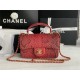 MINI FLAP BAG WITH TOP HANDLE AS2431 Snake Red High