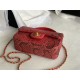 MINI FLAP BAG WITH TOP HANDLE AS2431 Snake Red High