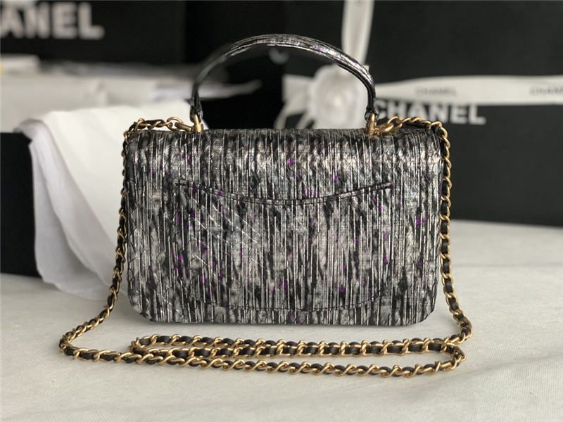 MINI FLAP BAG WITH TOP HANDLE AS2431 Snake High