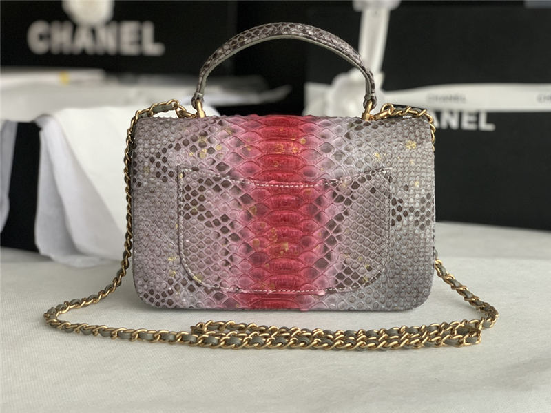 MINI FLAP BAG WITH TOP HANDLE AS2431 Snake High